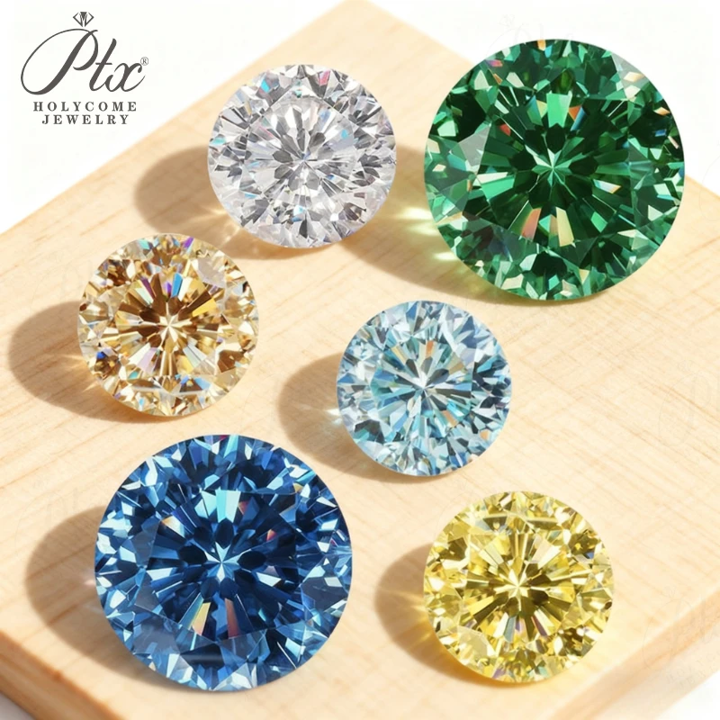 

Разноцветные круглые бриллианты из муассанита премиум-класса, 9 сердец, 1 цветочная огранка, свободные камни, ослепительный блеск для дизайнеров ювелирных изделий