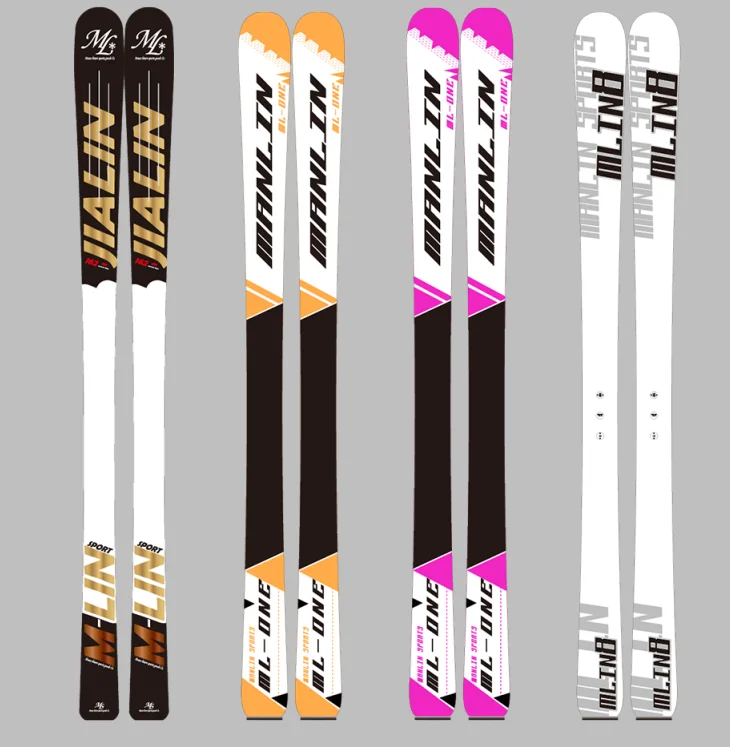 Newly Custom design alpine mountain snow skis for kid adult women men's custom-made ski board equipment of OEM ski manufacturer