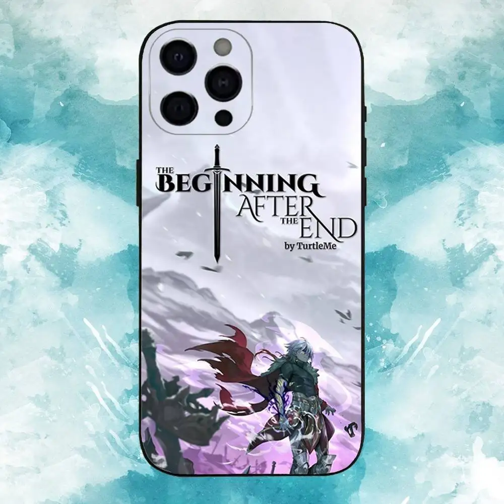 حافظة هاتف T-The B-Beginning After The End لهاتف iPhone17,16,15,14,13,12,11 Plus، Pro Max غطاء أسود ناعم