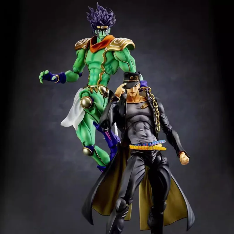 

Jojo'S Bizarre Adventure Kujo Jotaro Star Platinum Anime Figure Model Statue Collection Desktop Decoration Car Ornament Toy Gift