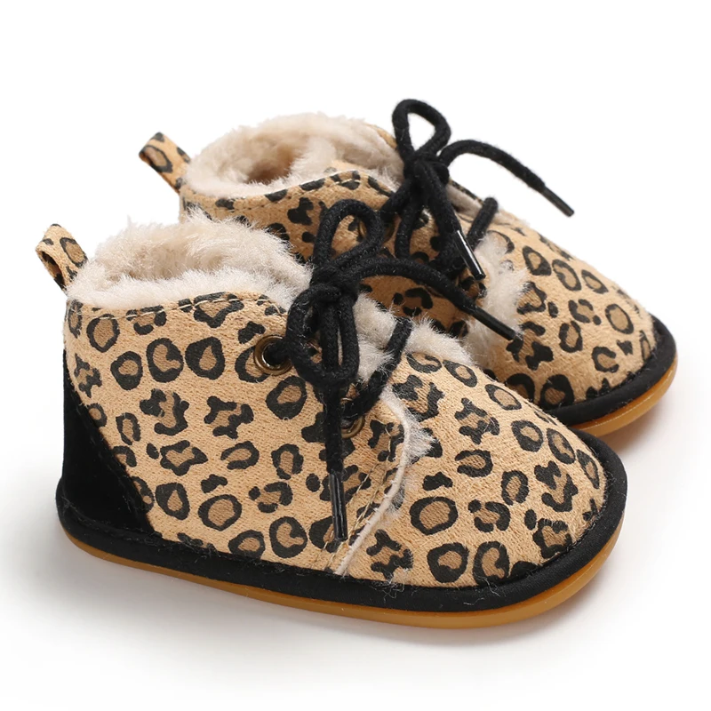 Leopard Theme Baby Shoes Boy Newborn Infant Toddler Casual Cotton Sole Anti-slip Breathable First Walkers Crawl Moccasins Shoes