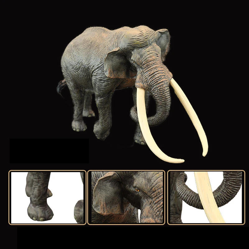 New Realization Wild Animal Solid Simulation Elephant Figurines ABS Action Figures Model Collection Educational Toy For Children