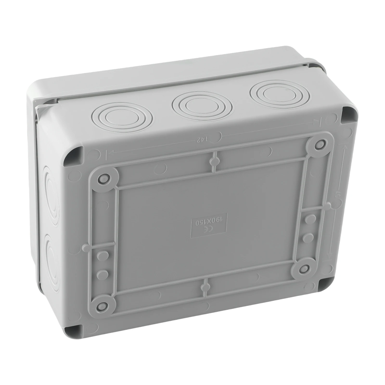Outdoor Waterproof Distribution Box PC-Surface Mounted 1Row 8 Modules IP65 Fuse Box Connector Terminal 200X155X95mm Electrical