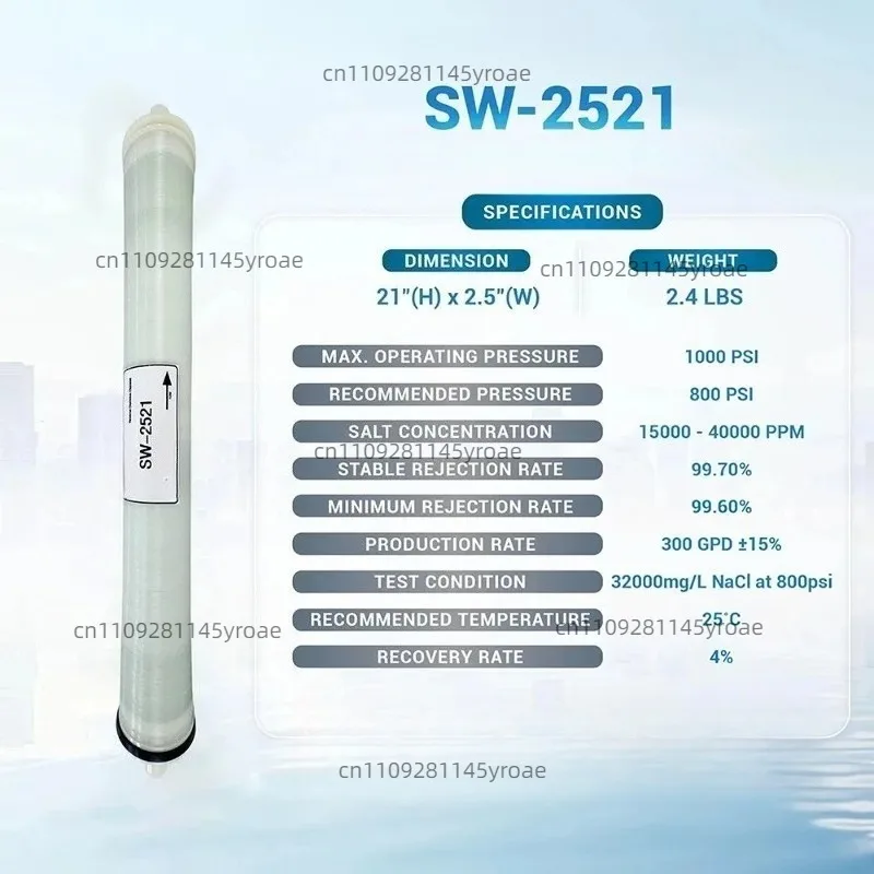 SW30 2521 Seawater Treatment Membrane Element, Marine Water‑Processing Component for Desalination Equipment