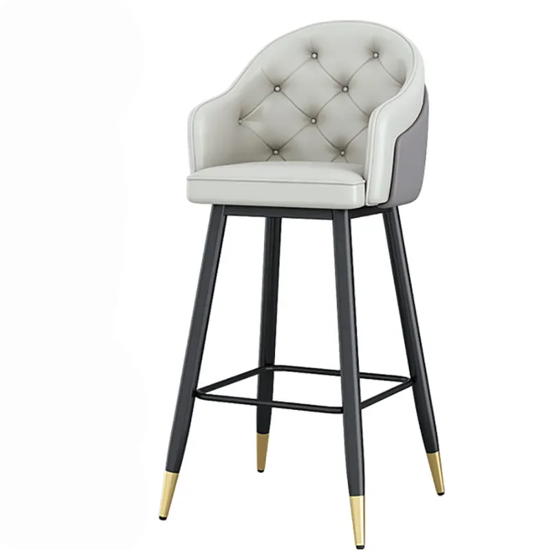 Luxury Metal Bar Stool Trendy Telescopic Recreational Premium Party Chairs Comfortable Cushion Taburetes De Bar Furniture