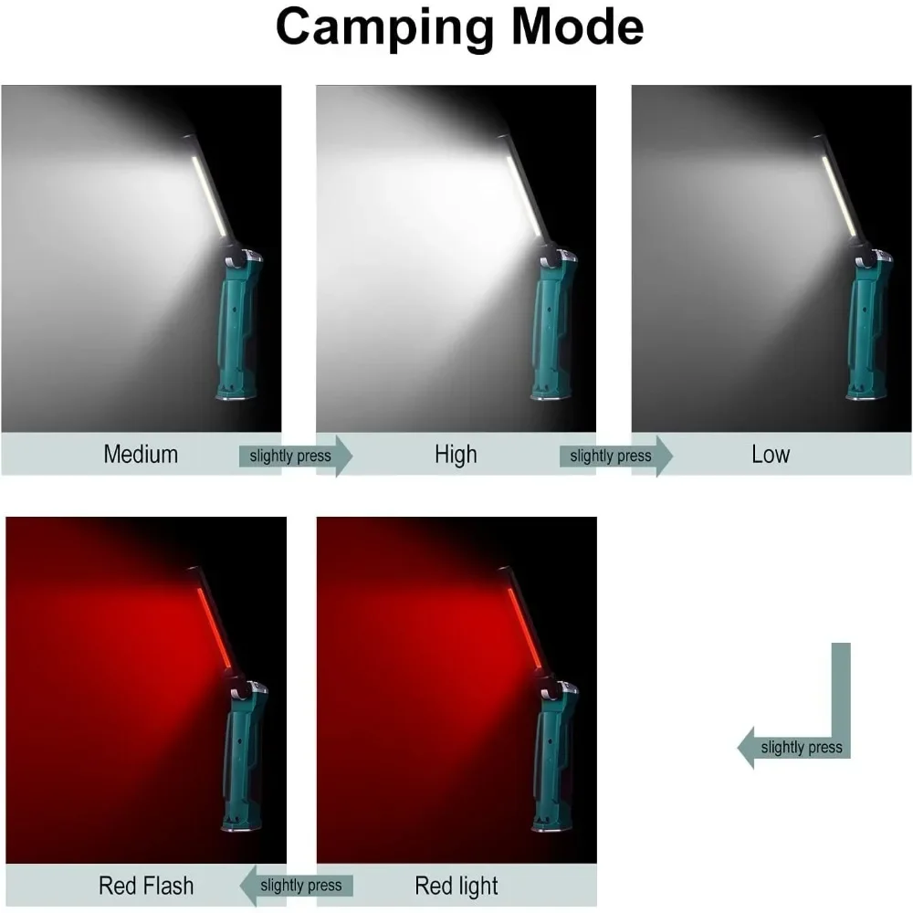 KLARUS WL1 LED 550 lumen Micro USB Rechargeable Work Light 180 Degress Rotate Foldable 7 Light Mode COB Flashlight with battery