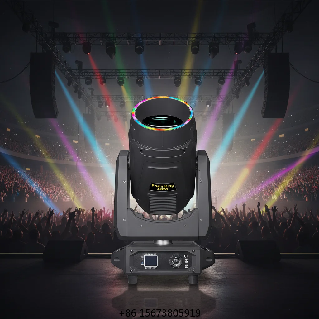 

Профессиональный световой прибор QSE Lighting 420W Beam Moving Head Light с 4 линзами, призмой King, RGBW LED, DMX512 для сцены, концертов, свадеб, дискотек и баров
