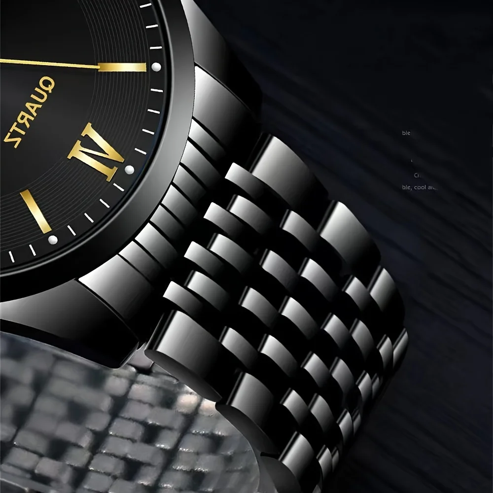 Модные мужские часы, Молодежные часы с календарем, модные деловые Прочные часы, высококачественные мужские часы черного цвета