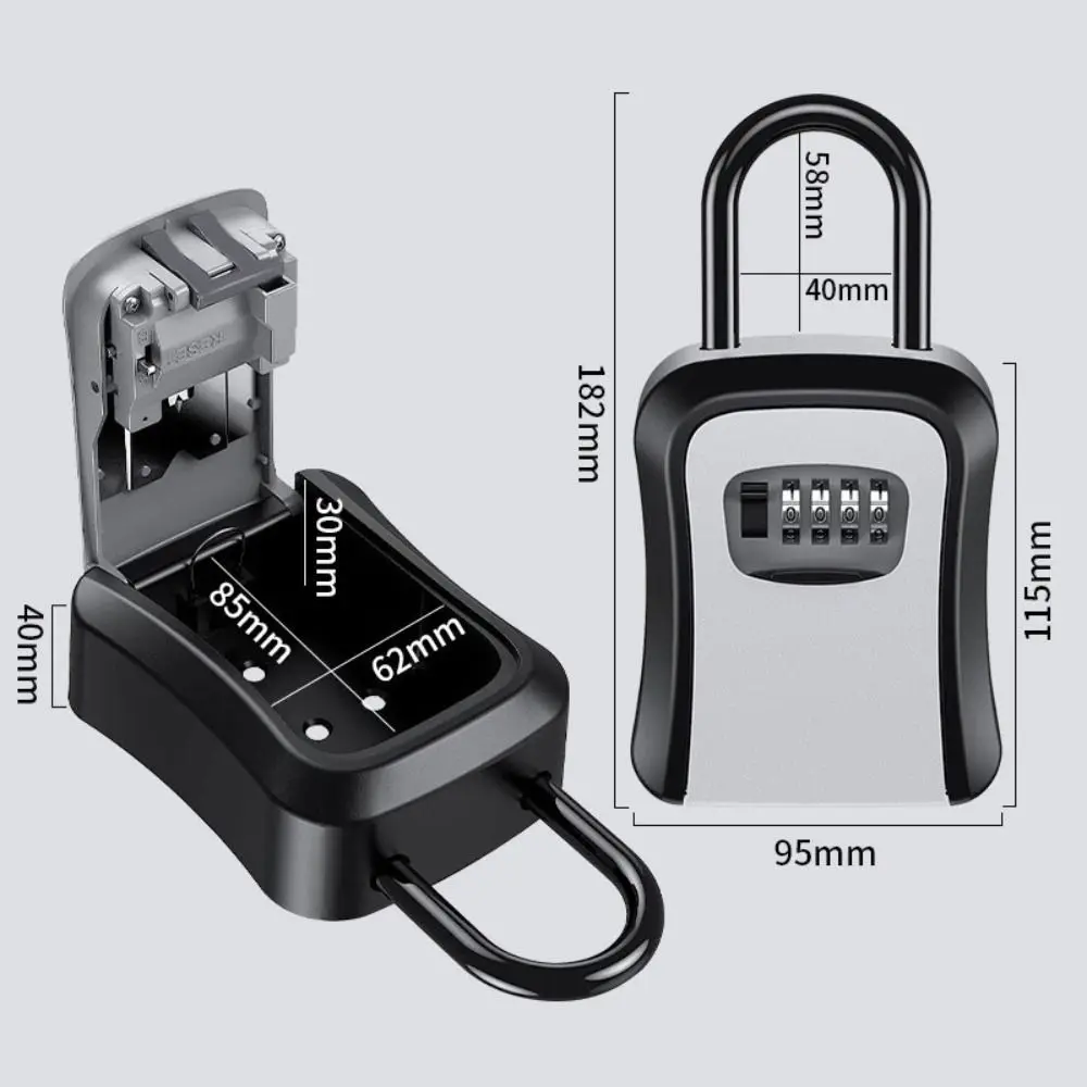 Outdoor 4 Digit Password Key Safe Box High Security Key Safe Secret Wall-mounted Key Box Code Lock