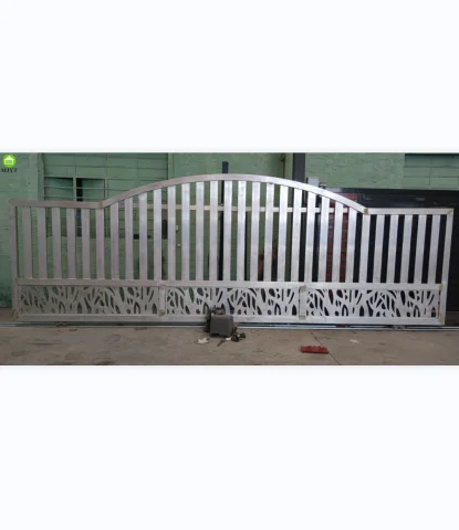 Dynamic Face Recognition Laser Cutting Automatic Sliding Main Gates Designs Garden Sliding Gate