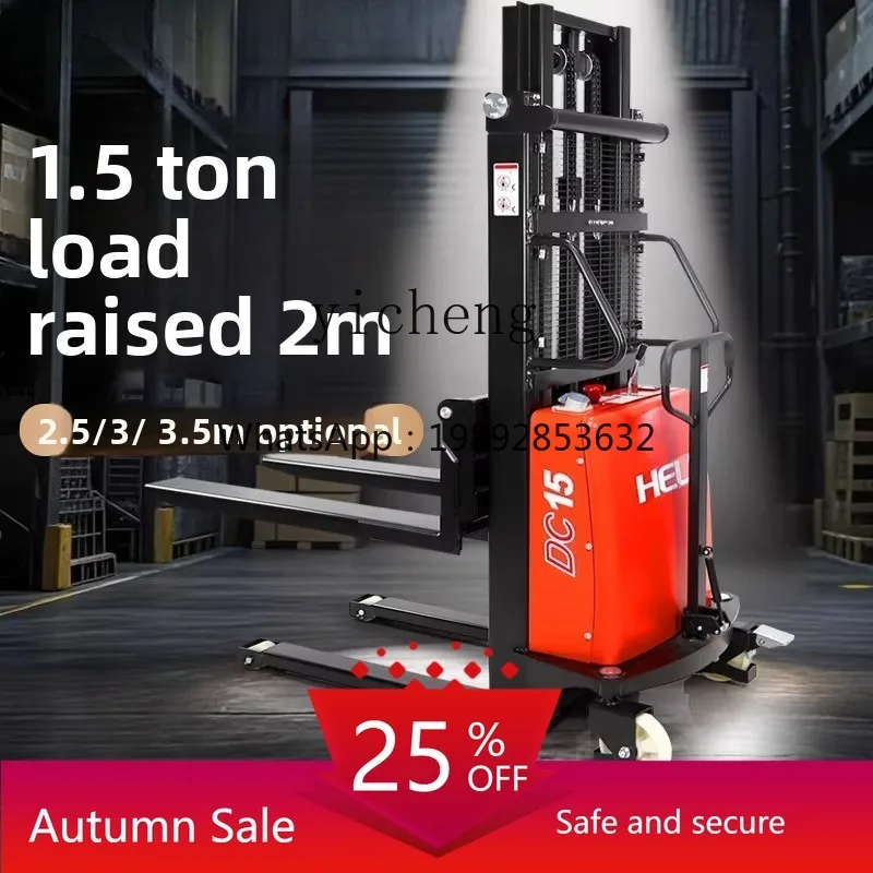 

Semi-electric forklift electric lift lift forklift small stacker