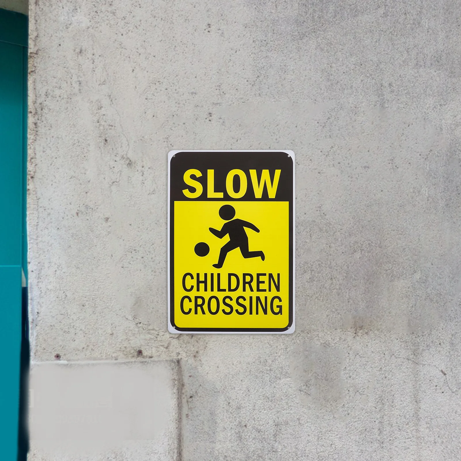 2 Buah Rambu Peringatan Kecepatan Rendah dari Besi untuk Sekolah, Taman, Perumahan, Jalan, Rambu Lalu Lintas Jalan