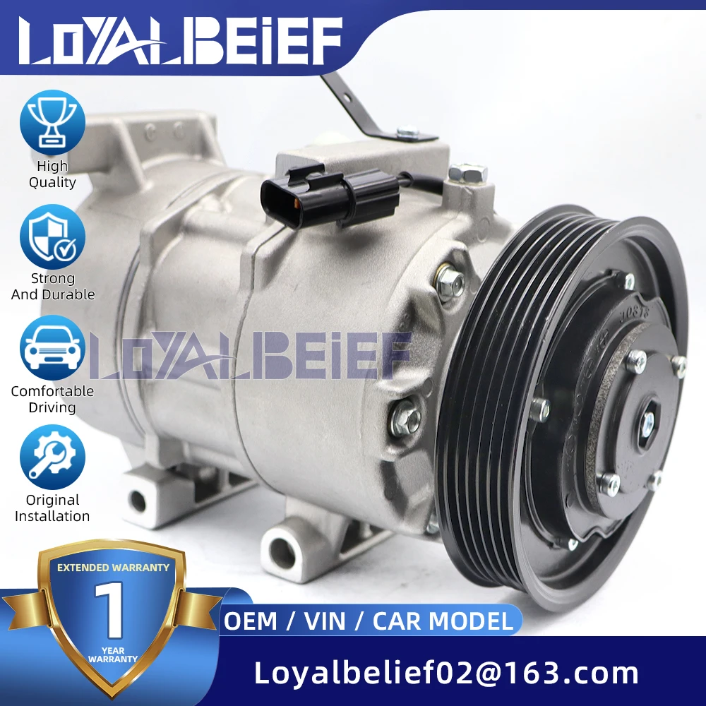 

DVE12 AC Compressor For Hyundai Accent 2012-2017 Kia Rio L4 1.6L CO 20765C 977011R100 977011W600 97701-1R100, 97701-1W800