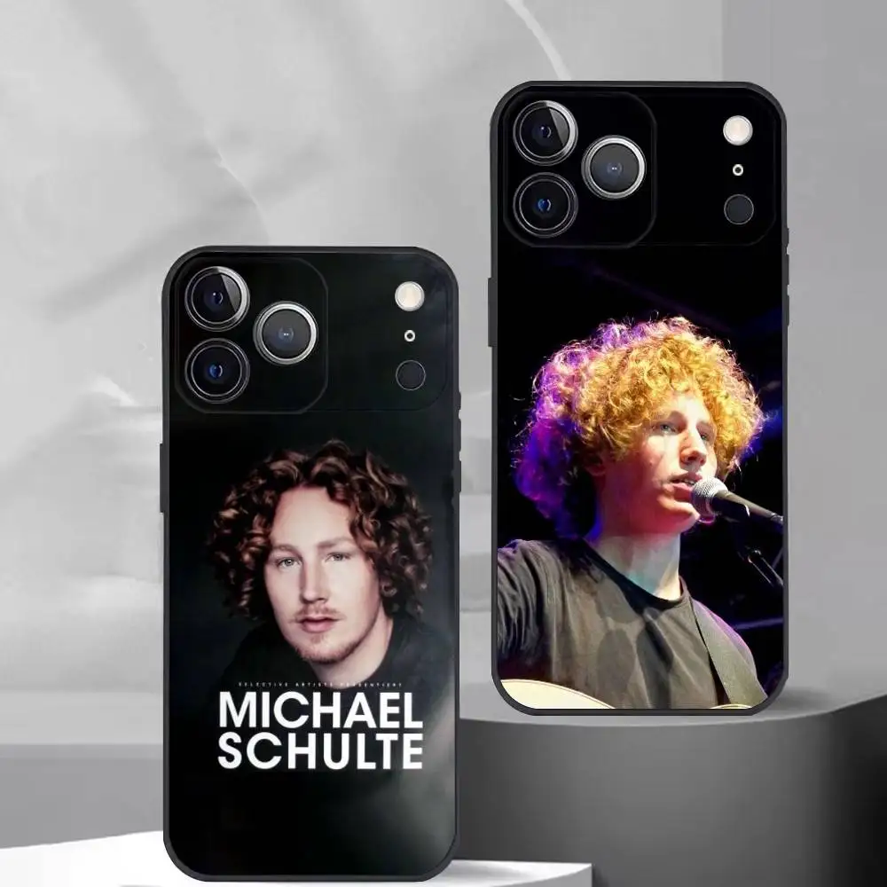 Michael Schulte Music Phone Case For iPhone 17, 16,15,14,13,12,11 Plus,Pro Max, Others Soft Black Cover