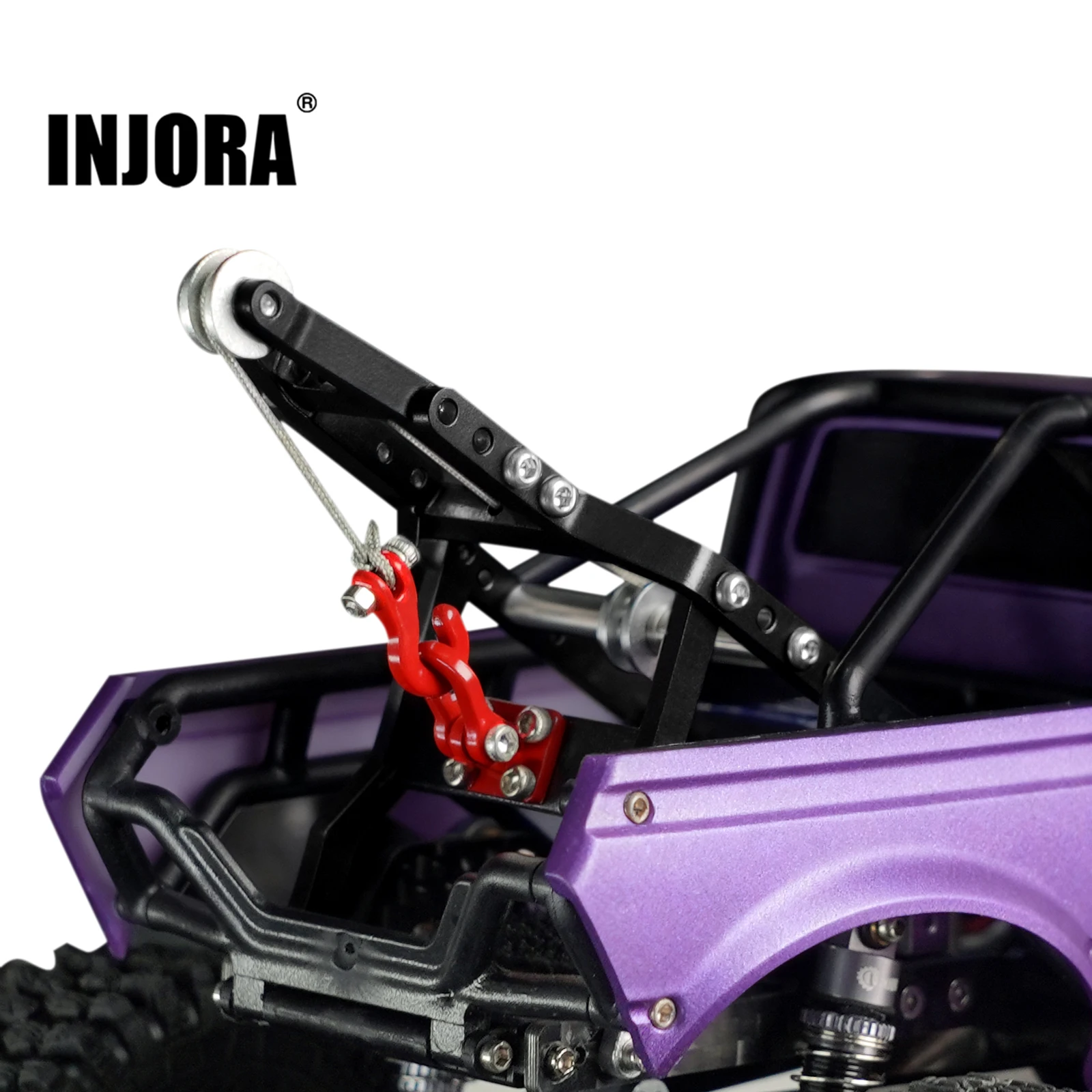 

INJORA Tow Truck Crane Kit & INJS2065-360 Winch Servo for 1/24 SCX24
