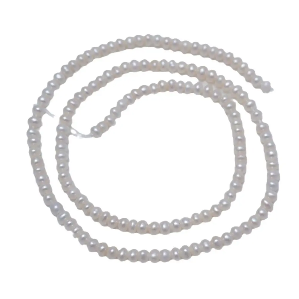 

1 Strand Natural Freshwater Pearl 3.5-4mm Near-round Loose Spacer Beads SJewelry Accessories DIY Necklace Bracelet