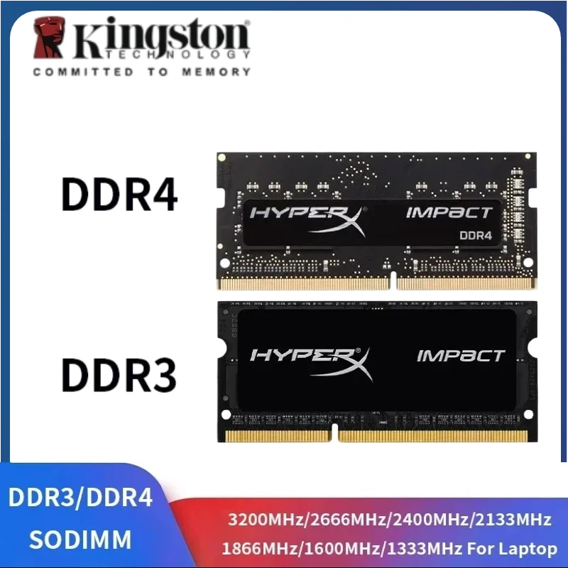Memoria RAM Kingston DDR4 para Portátil, Memoria DDR3, DDR3L de 16GB, 8GB, 4GB, Memoria para Notebook de 1333, 1600, 1866, 2133, 2400, 2666, 3200 MHz, 1.2V, 1.5V, 1.35V