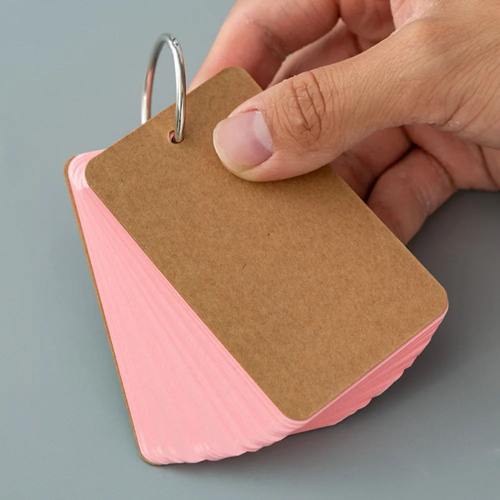 Cuaderno portátil de hojas sueltas, anillo de nota adhesiva para personal, estudiantes, papelería Kawaii, tarjetas para diario, folleto de estilo