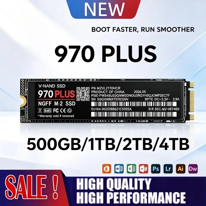 Original 970 PLUS M.2 NGFF SSD  TLC 3D NAND 2280 Internal Solid State Drive 500GB‑4TB For Gaming Desktop Laptop PC Storage