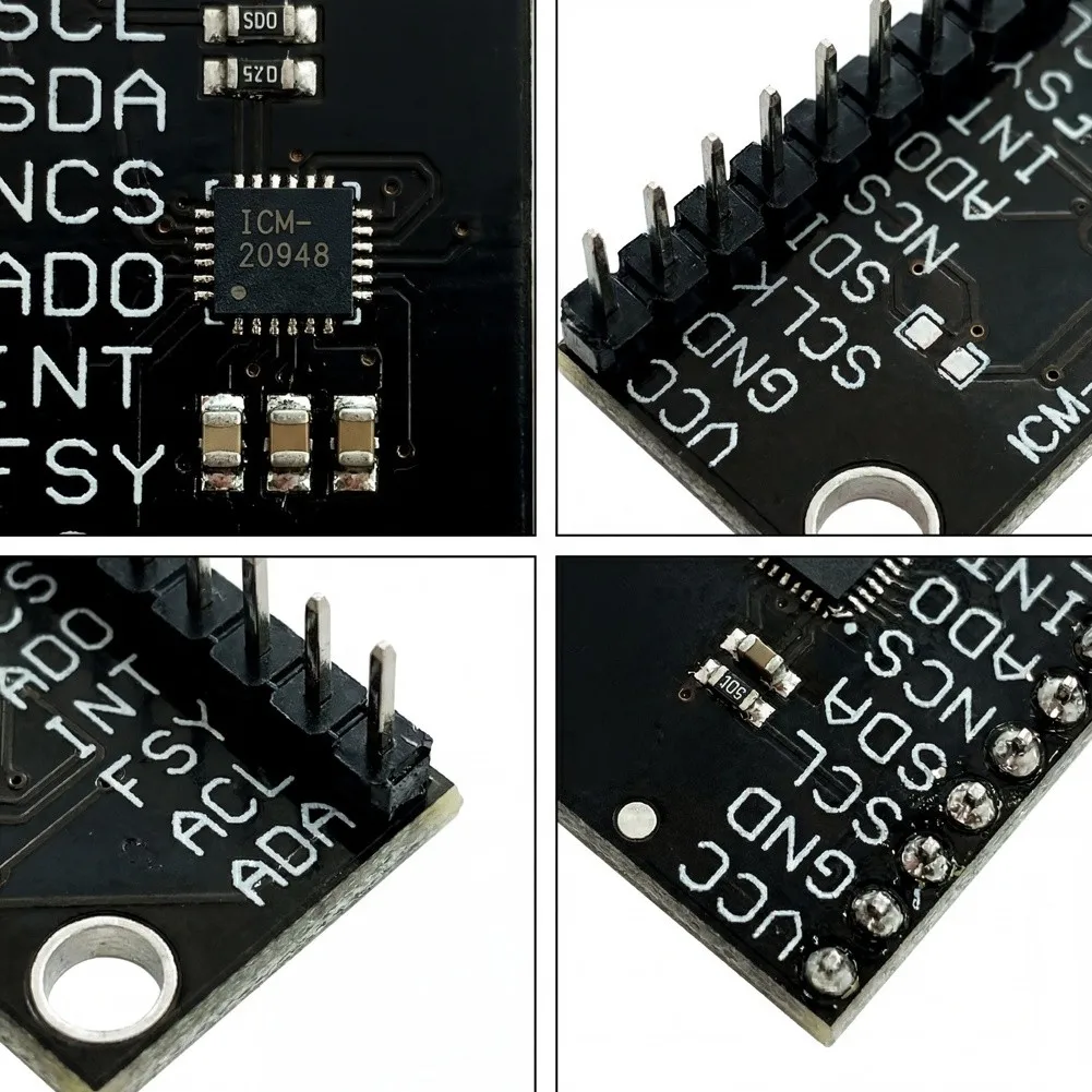 MCU-20948 ICM-20948 9-Axis IMU Module with Onboard DMP and Auxiliary I2C Bus for Multi-Sensor Fusion Applications
