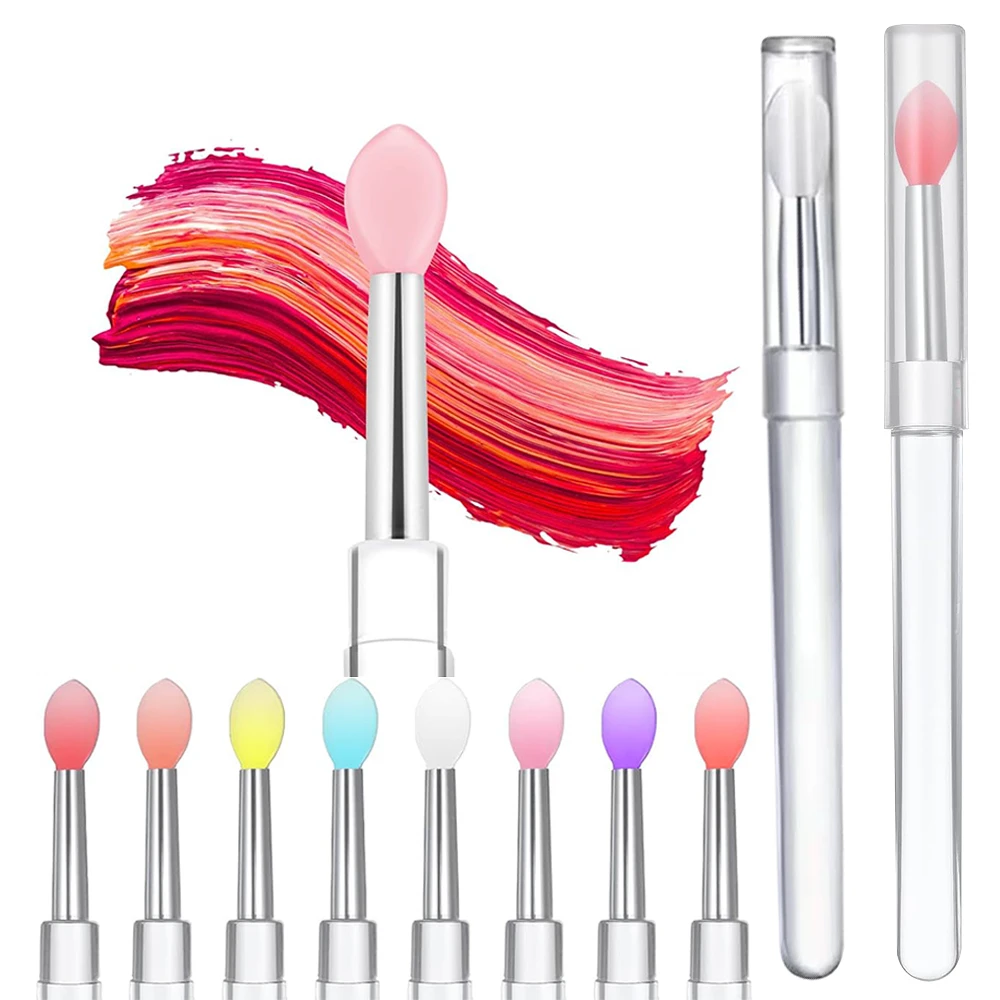 

3/15PCS Reusable Lip Brush Silicone Lip Mask Applicator Transparent Lipstick Tool For Lip Gloss Eyeshadow Brushes Makeup Tools