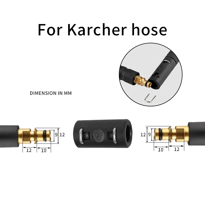 Extension Pipe Connector For Pressure Washer Hose Adapter For Karcher Bosch Nilfisk Sthil Connect More Pipe Hose Into One