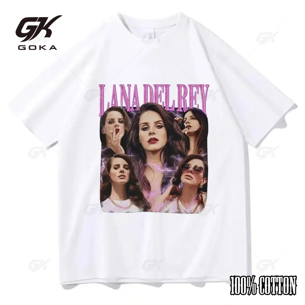 Singer Lana Del Rey Women Cotton T Shirt Retro Hip Hop Fashion T-shirt Men Women Short Sleeve T-shirt Summer Casual Tee Top