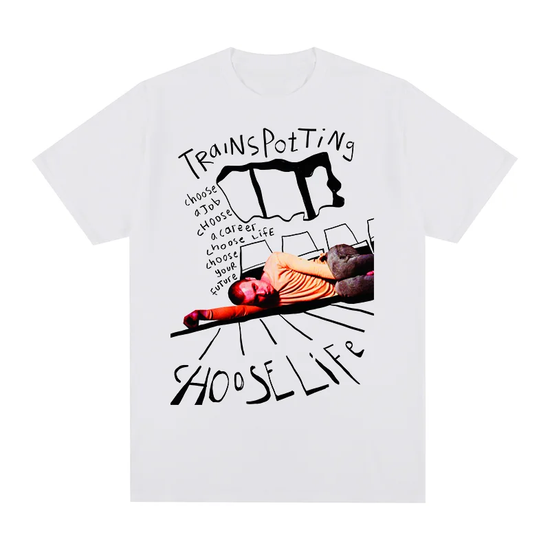 Camiseta Vintage Trainspotting, regalos creativos de cumpleaños, ropa de calle Y2k Hip Hop, camiseta de algodón para hombres, nueva camiseta, tops para mujeres