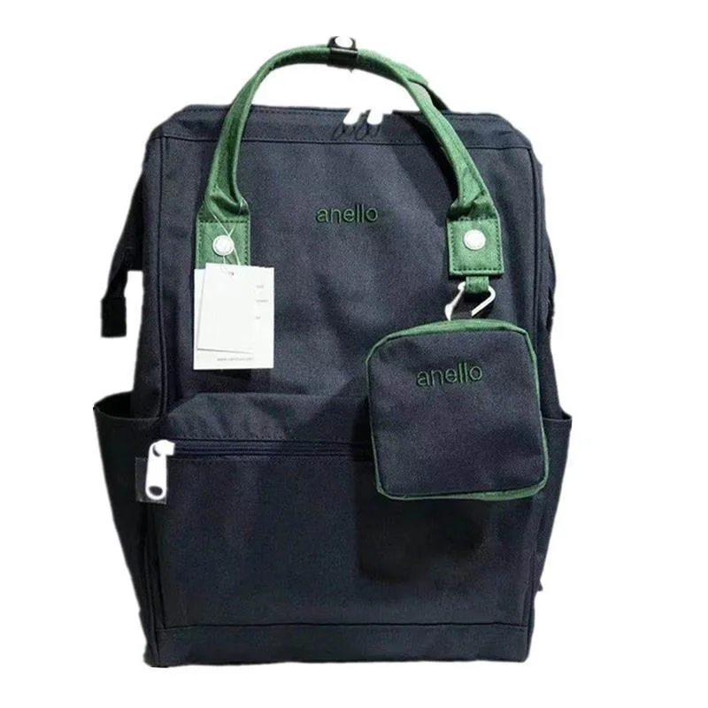 Anello Color‑Block Large Capacity Unisex Backpack Multifunctional Laptop Travel Rucksack Student Daily School Bag