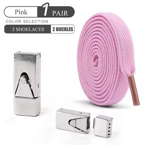 1 Pair No Tie Shoe Laces Press Lock Shoelaces Without Ties Elastic Laces Sneaker Kids Adult Widened Flat Shoelace for Shoes - Image 15