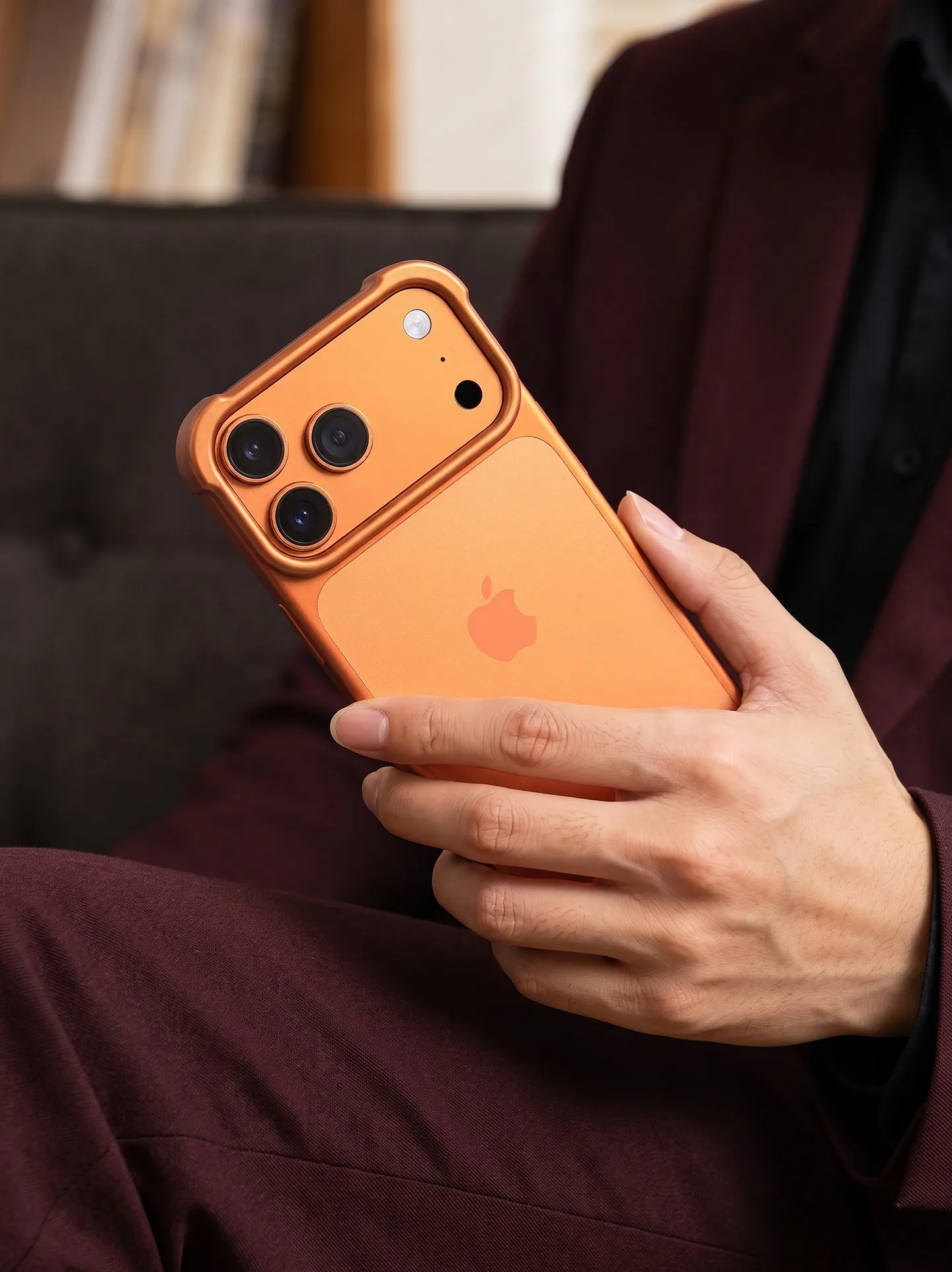 Aluminum ARC PULSE Case for IPhone 18 17 Pro Max Metal Rubber Double-layer Borderless Phone Case Protective Frame Cover