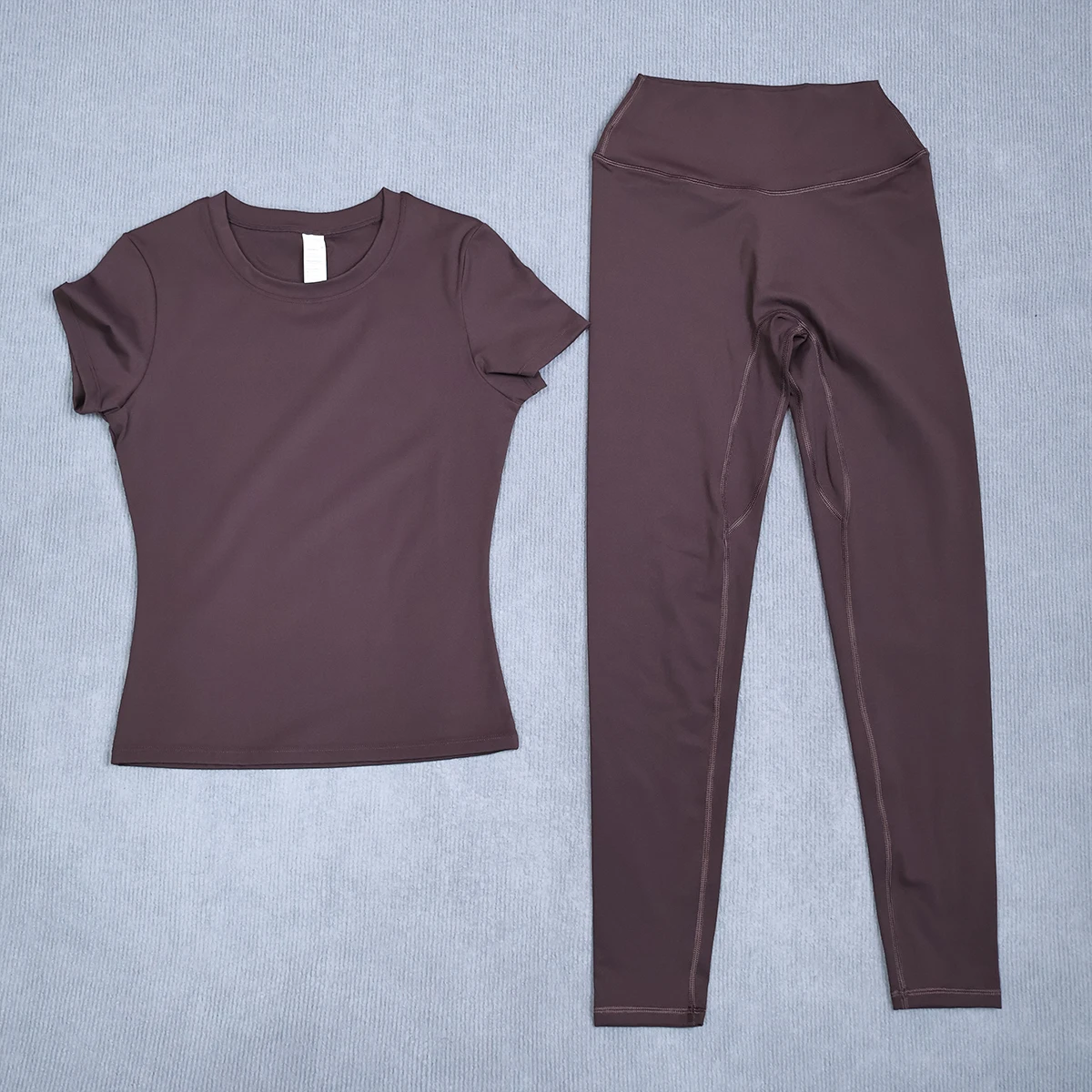 Ctenkevet Women's Summer Yoga Set, High-Waisted Tight-Fitting Workout Set for Outdoor Casual Running & Gym Sportswear Female