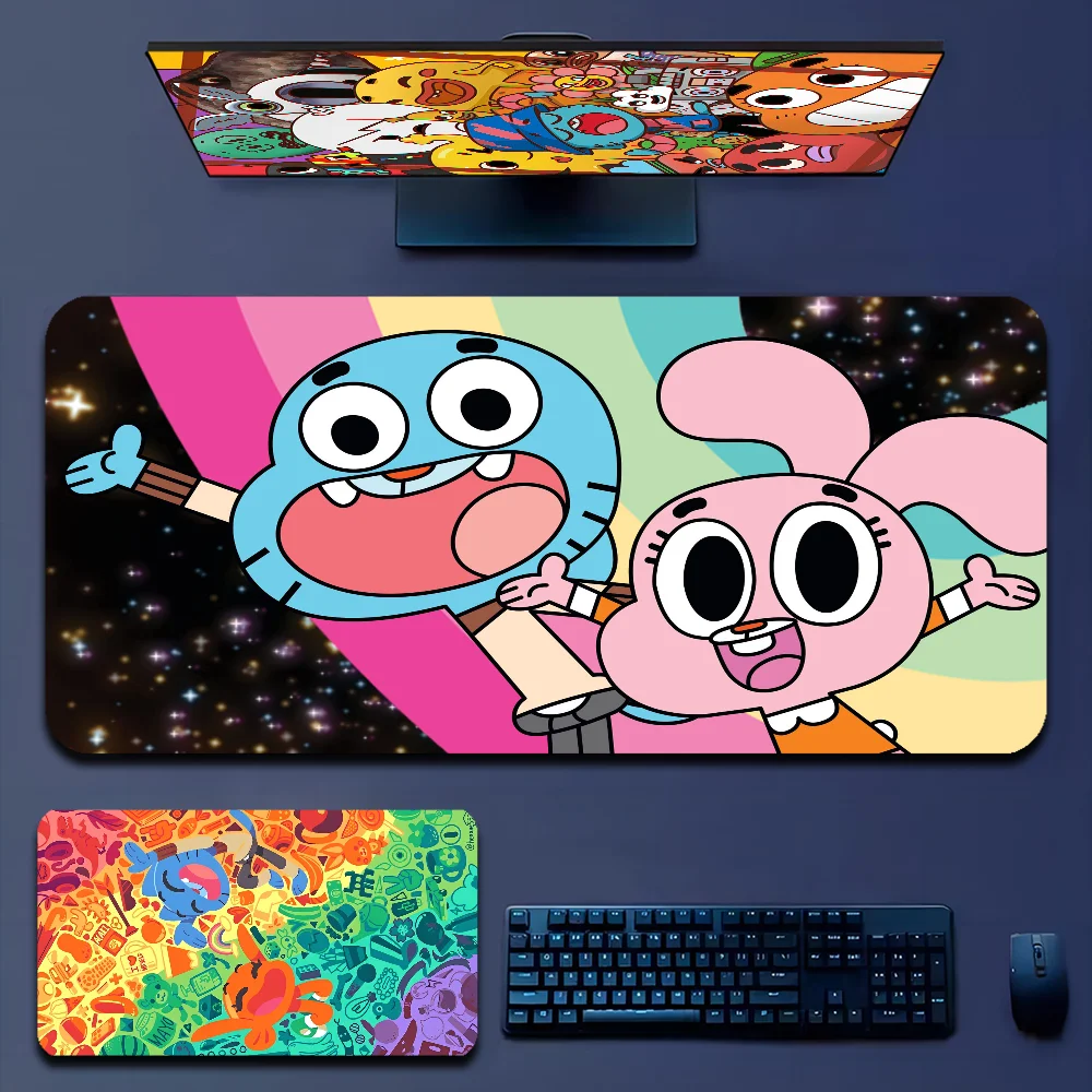 مدهش مضحك W-world Of Gumball كبير XXL الجدول حصيرة طالب ماوس ألعاب الكمبيوتر لوحة المفاتيح ألعاب الوسادة سطح المكتب حصيرة