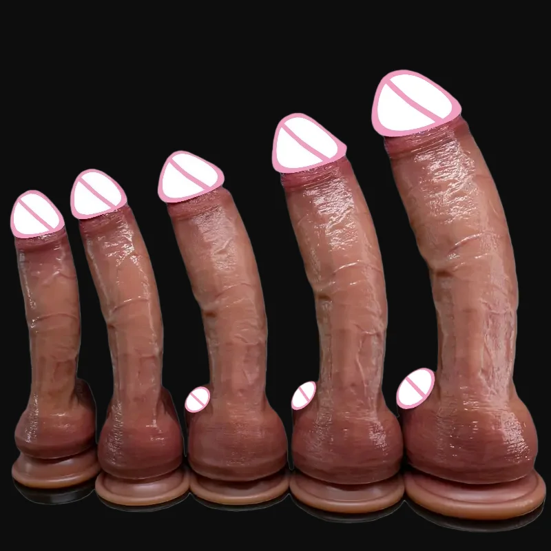 2026 New Upgrade Soft Realistic Human Penis Cheap Dildo Skin Feel Double Silicone Suction Cup Thick Cock Anal Sex Toys Women Men