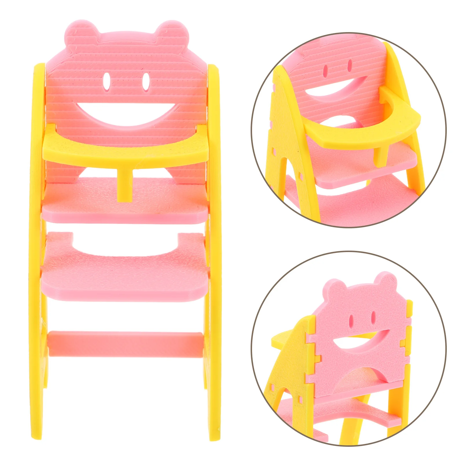 

Baby Highchair Blue 1:12 Scale Miniature Dollhouse Realistic Pretend Play Dining Chair Lightweight Portable Infant