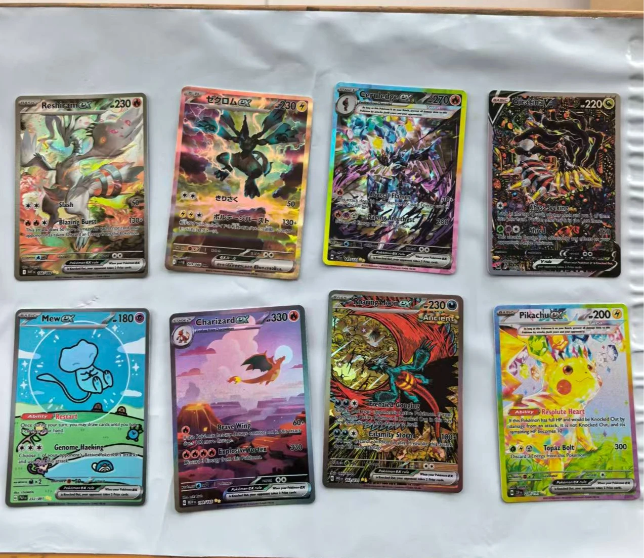 PTCG DIY MEGA Series Pokemon Collectibles RARE Single Card Classic Game Pikachu Gengar Charizard Anime cartoon Card Gift Toy