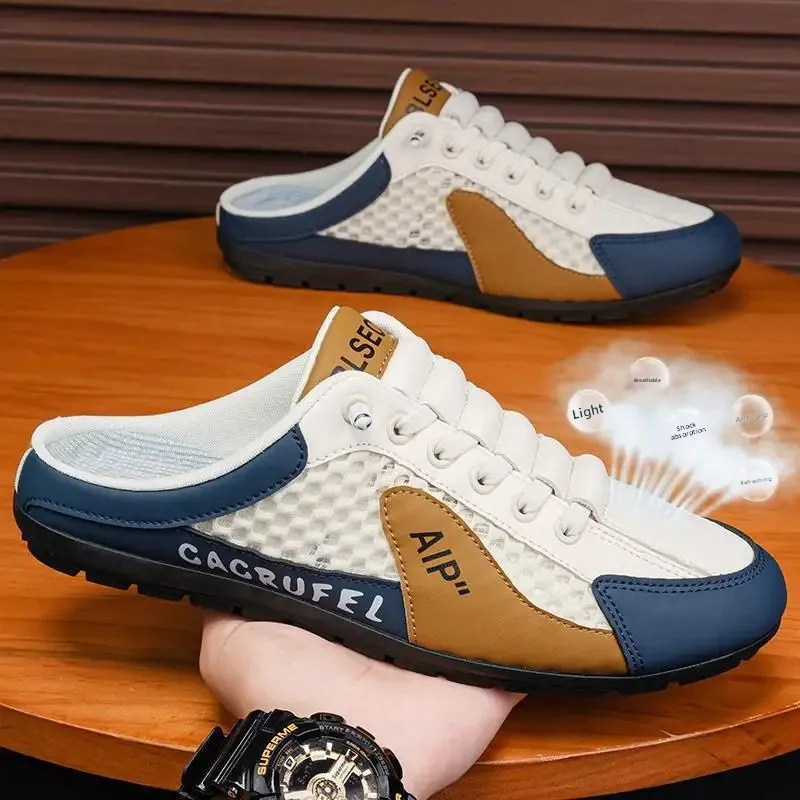 Zapatos deportivos informales con cordones para hombre, calzado plano de corte bajo, de malla transpirable, Unisex, temporada primavera y otoño, fácil de usar