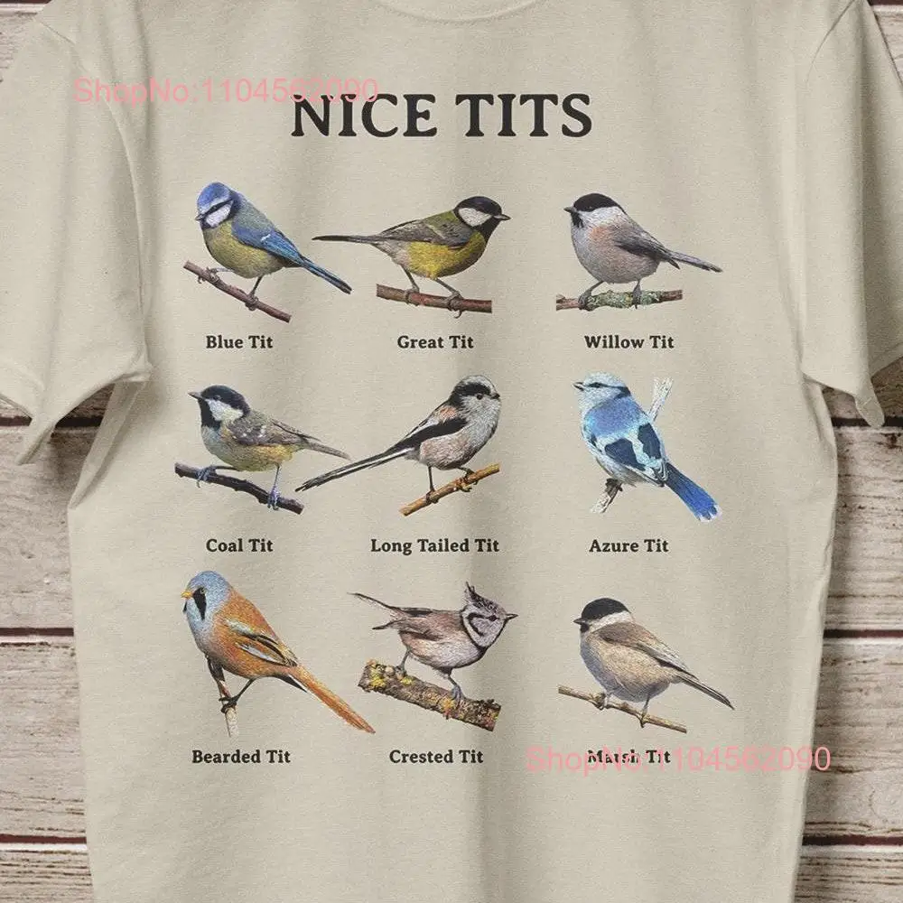 Bird Nerd T Shirt Lover Nice Tits Funny Watcher for  long or short sleeves