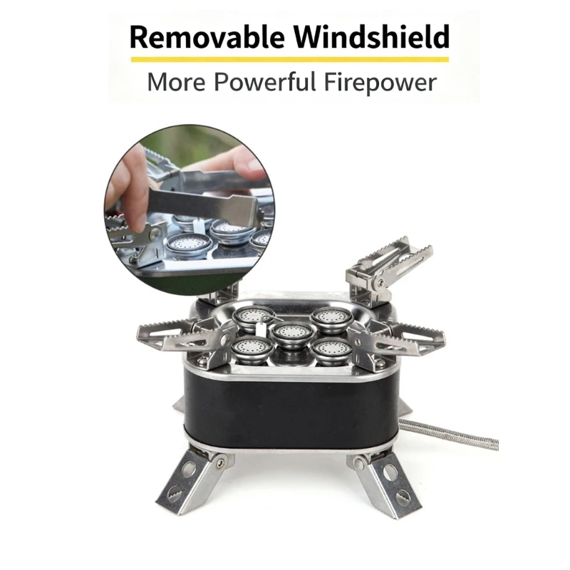 التخييم موقد قابل للطي الشعلات جيب نزهات طباخ غاز الظهر موقد للطي تجهيزات المطابخ في الهواء الطلق يسهل حملها 24BD