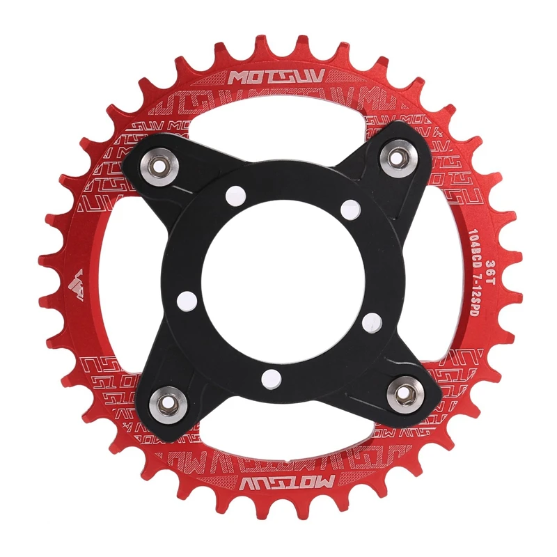 E-Bike Crankset 104BCD For Bafang Mid-Drive Aluminum Alloy Electric Bike Accessories