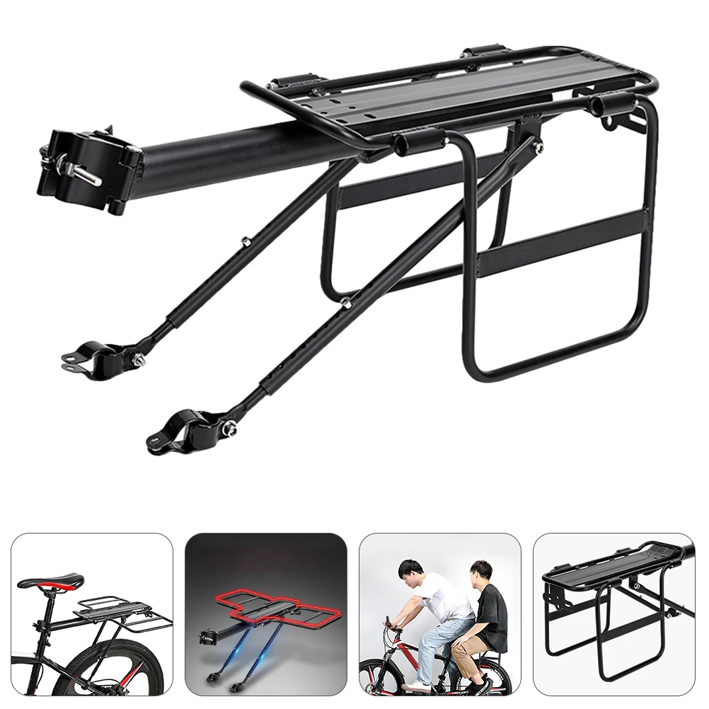 

1pc Cargo Luggage Rack Sturdy Durable Rear Rack Strong-Loading Bike Rear Holder For Mountain Folding Disc Brake Road Bikes