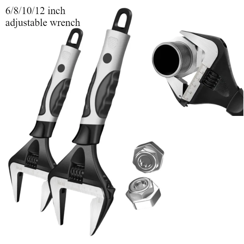 6/8/10/12 inches Adjustable Spanner Universal Key Nut Wrench Opening Wrench Home Hand Tools Multi Tool High quality