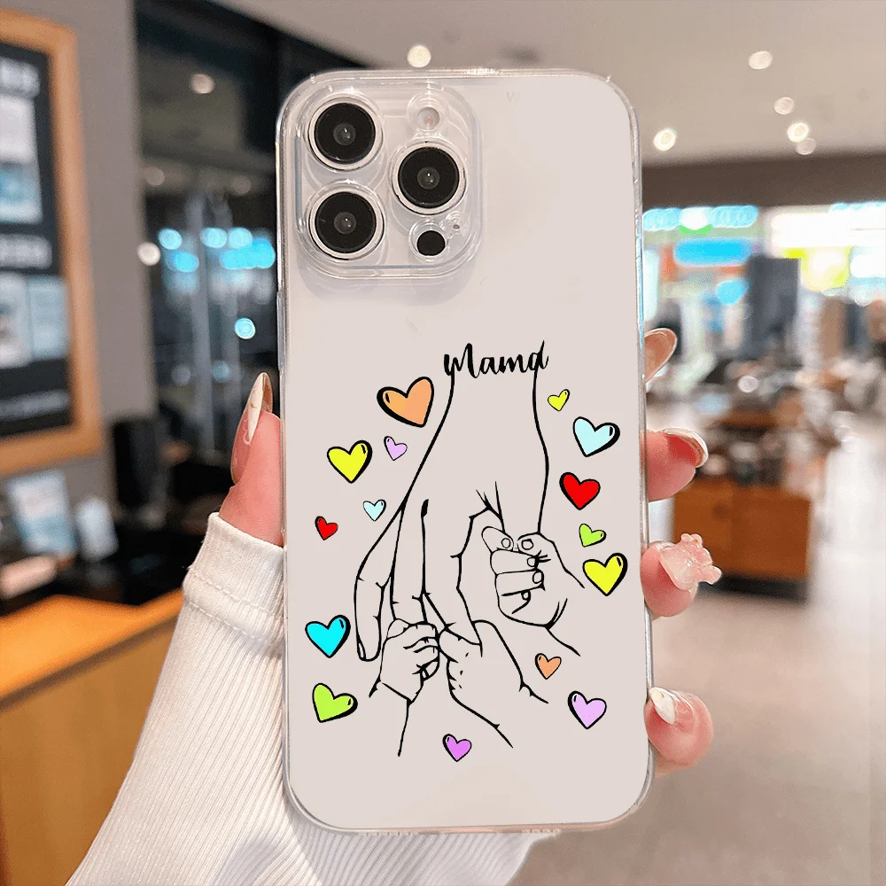Mother's Hands Pattern Soft Phone Case for Samsung Galaxy S21 S22 S23 S24 S25 S26 Ultra Plus Note 20 A73 A55 A35  A25 A15 Cover