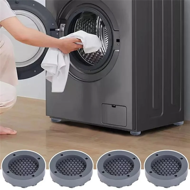 Coussinets de pieds universels antidérapants et Anti-Vibration, 4 pièces, pour Machine à laver, silencieux, réduisant le bruit, pour meubles, A74E