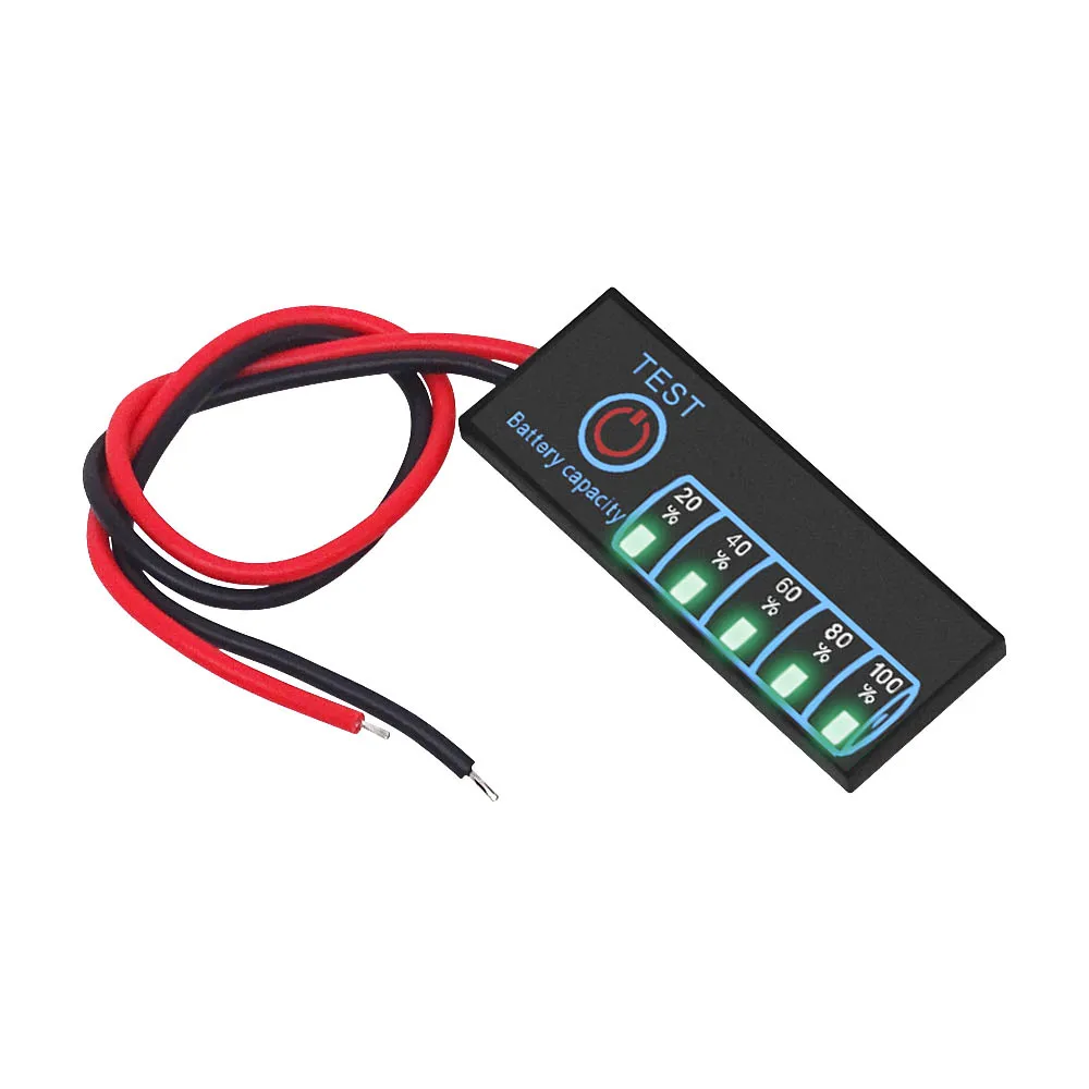 DC 5V-30V 2-8S Battery Level Indicator Ternary Lithium Battery Lithium Iron Phosphate Lead-Acid Battery Capacity Display Tester