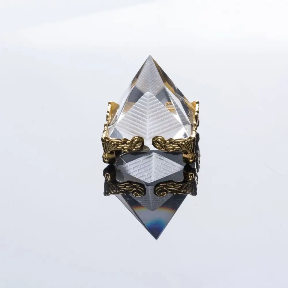 Dreieck Schrift Pyramide Ornamente Mini Kreative Kristall Pyramide Statue Einfache Meditation Kristall Pyramide Handwerk