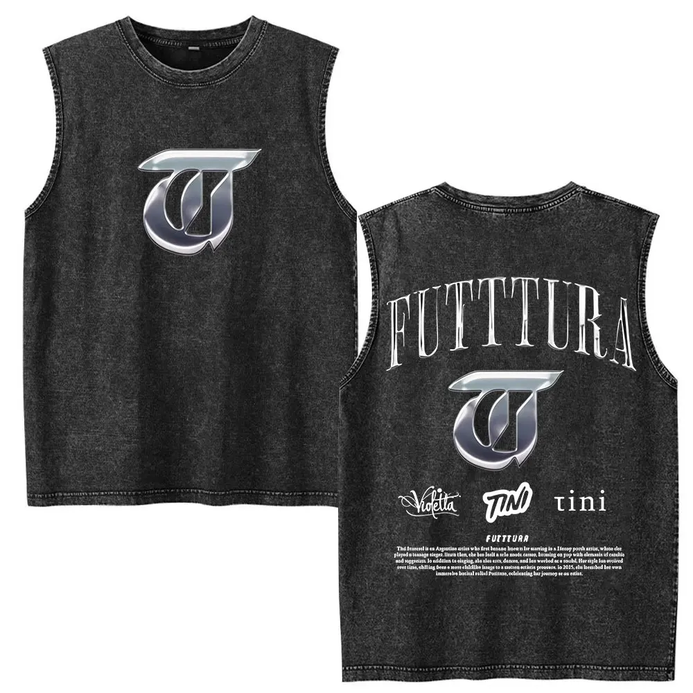 

TINI STOESSEL Futtura Tour Album 2025 футболка для мужчин и женщин в стиле ретро эстетическая футболка высокого качества из стираного хлопка на бретелях уличная одежда
