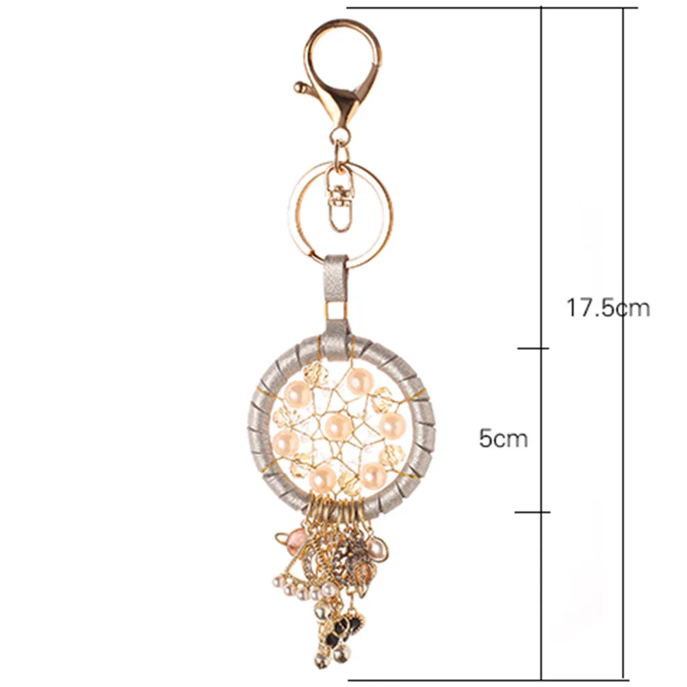Dream Catcher Keychain Handmade Woven Keyring for Women Bag Purse Backpack Car Decor Gift for Sister