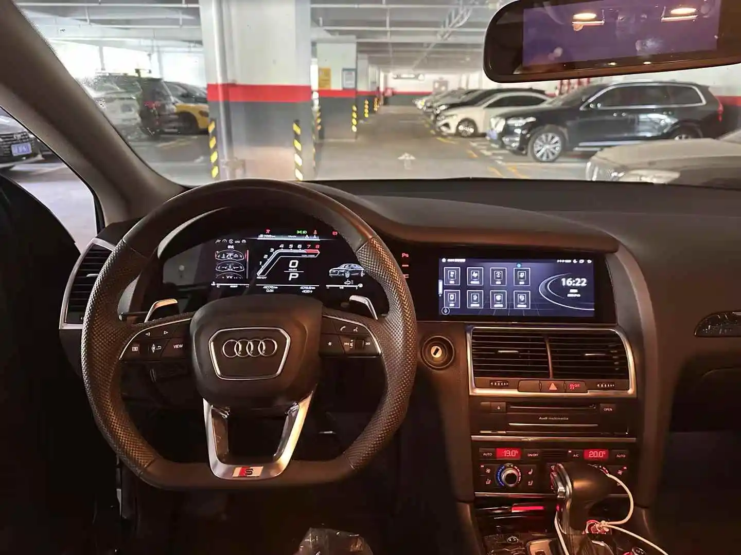 

For Audi Q7 2006-2009 2010-2015 Dual Screen Android Auto Carplay Stereo Player + Digital Cluster Car Radio GPS Head Unit Meter