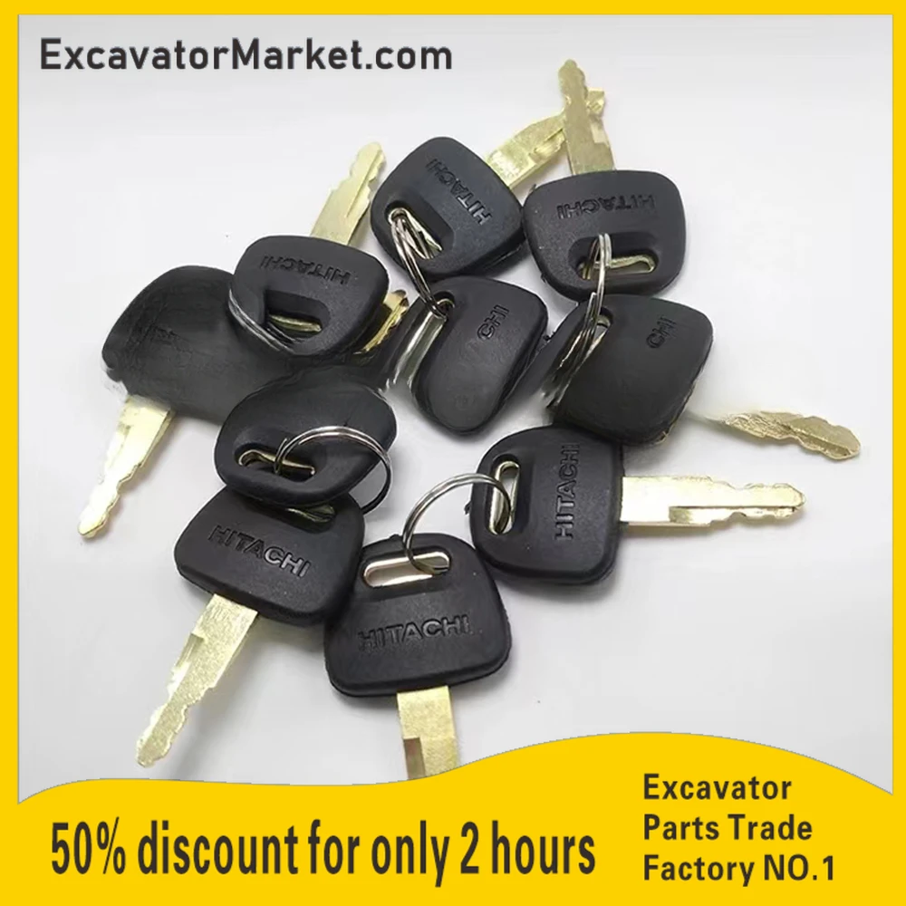 

50Pcs For Hitachi Excavator Digger Fit ZAX70 ZAX60 ZAX140 ZAX210 EX200 EX120 Ignition Key Start Switch Door Lock Key